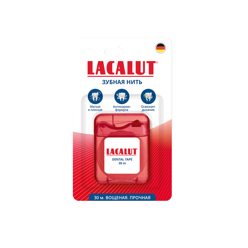Lacalut зубная нить dental tape 30 м