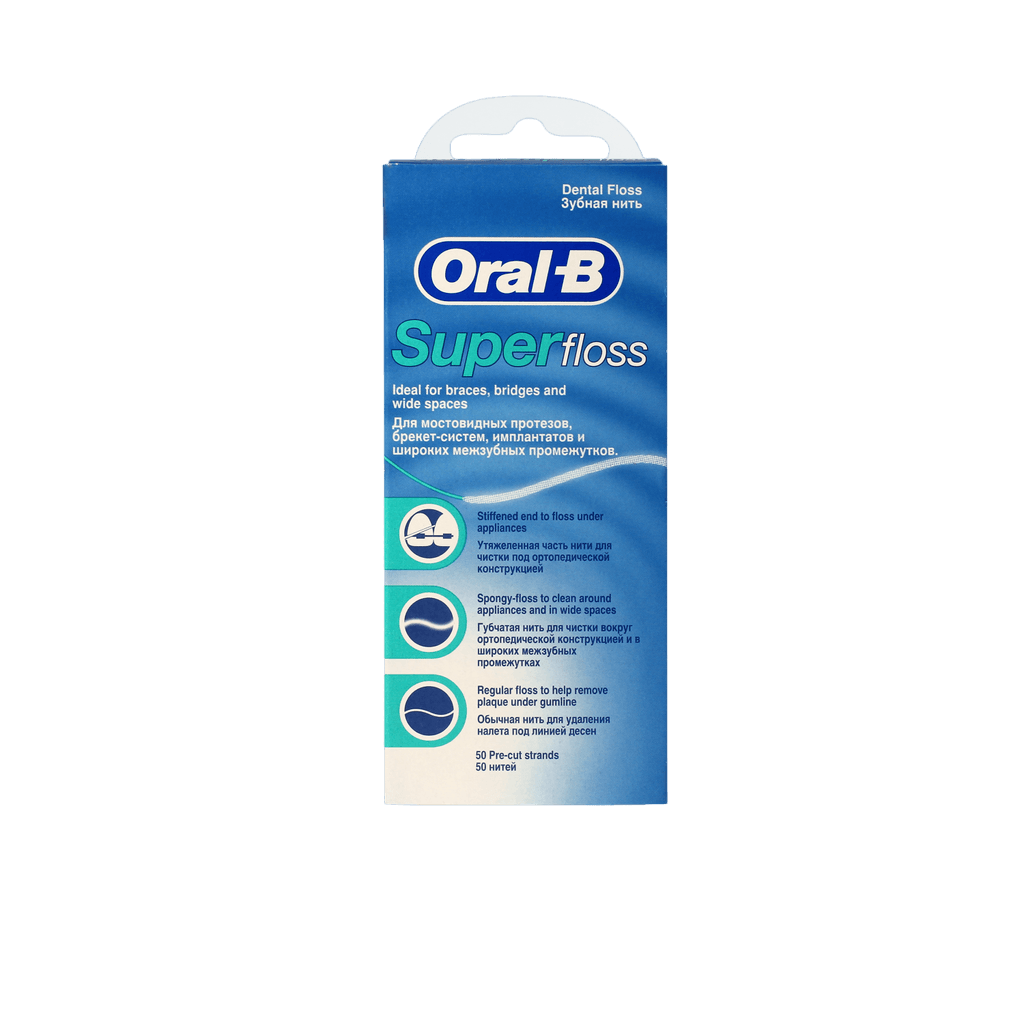 Oral-b зубная нить essential floss вощеная мятный вкус 50 м
