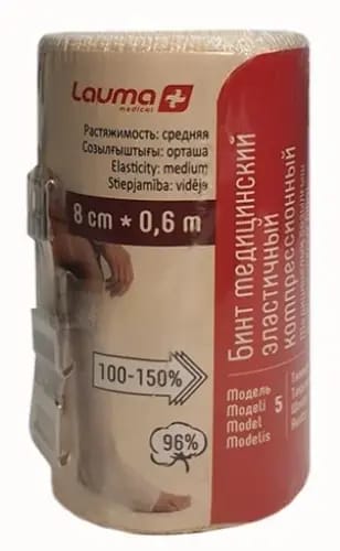 LAUMA БИНТ ЭЛАСТИЧНЫЙ КОМПРЕССИОННЫЙ (СРЕДНЕЙ РАСТЯЖИМОСТИ)