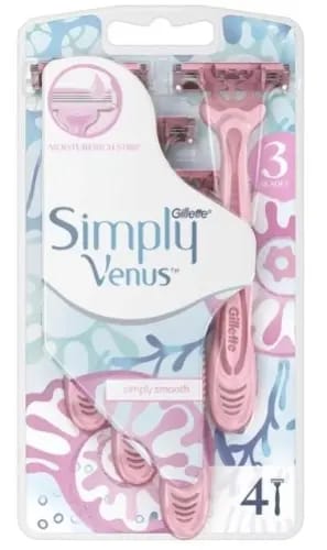 Gillette venus 3 simply одноразовая бритва 4 шт.