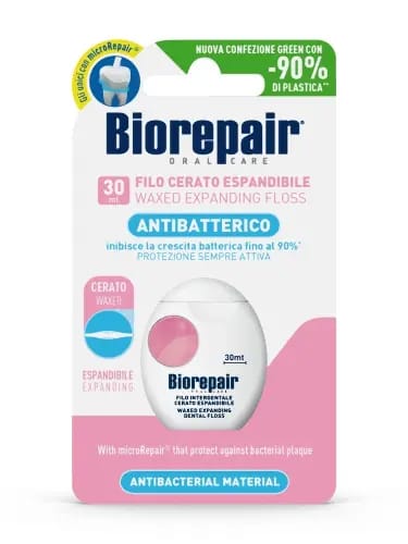 BIOREPAIR ЗУБНАЯ НИТЬ ВОЩЕНАЯ РАСШИРЯЮЩАЯСЯ 30М