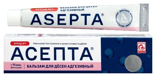 Асепта parodontal адгезивный бальзам для десен 10 гр