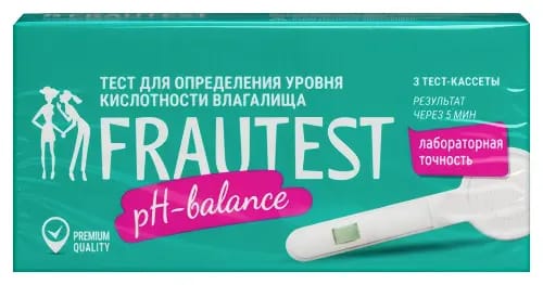 Тест для определения уровня кислотности влагалища frautest ph-balance