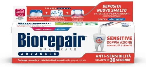BIOREPAIR ЗУБНАЯ ПАСТА СЕНСИТИВ ДВОЙНОЕ ДЕЙСТВИЕ 75МЛ