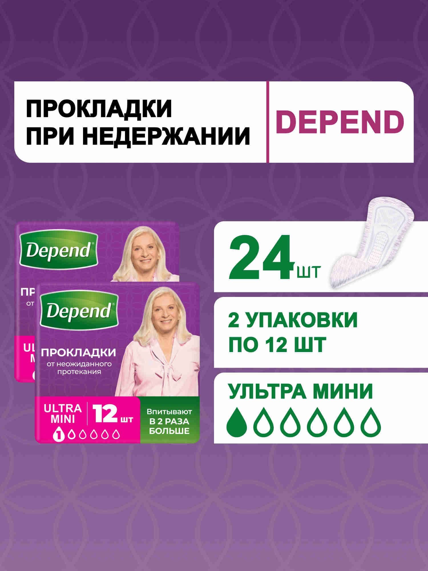 Depend for Men вкладыши урологические 14 шт.